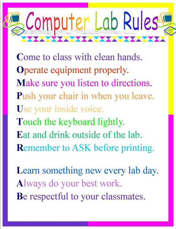 Computer Lab Rules Mrs Bevill Computer Technology Teacher